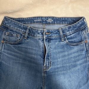 Old Navy Women's Cropped High Rise Light Blue Jeans